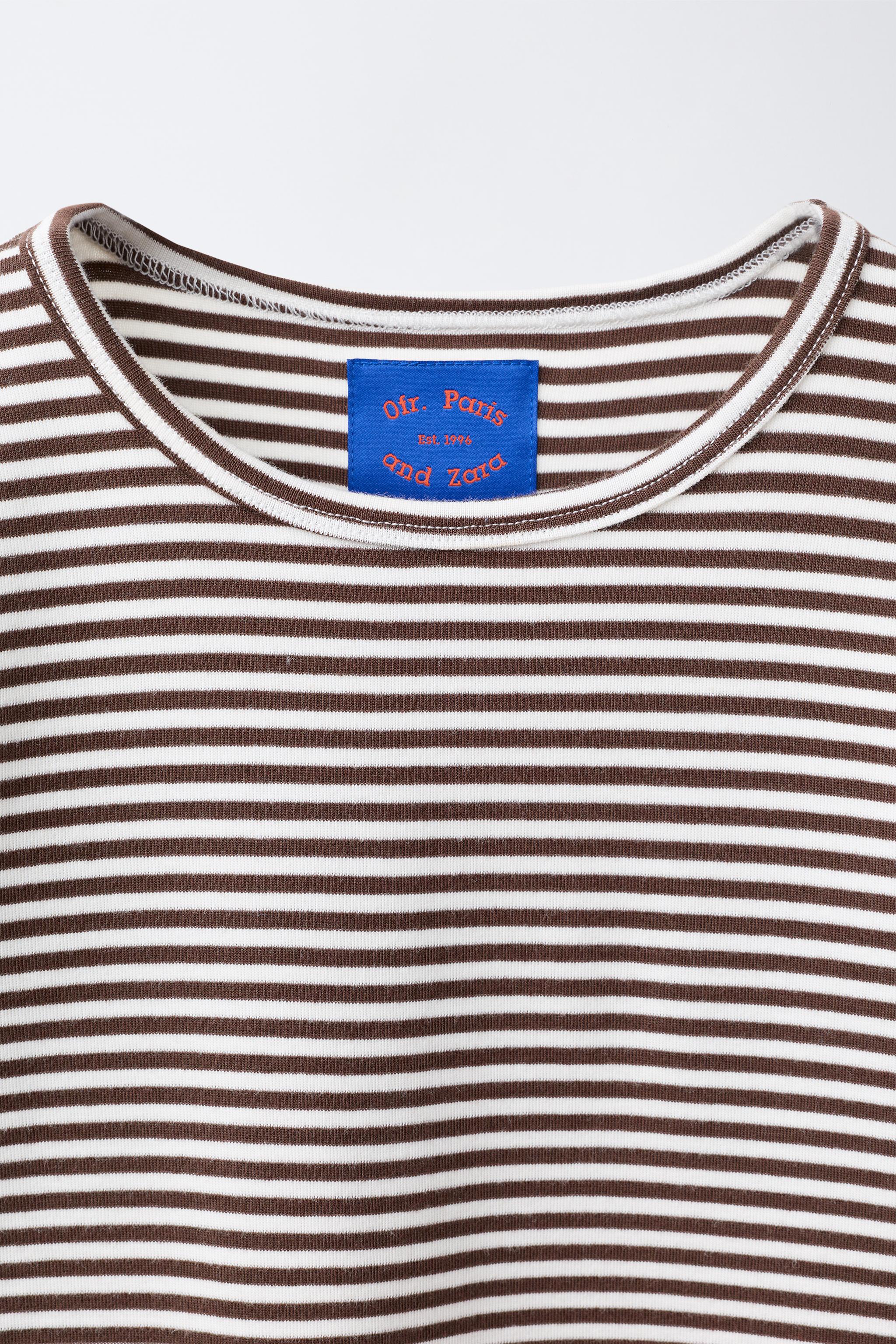 0FR. PARIS X ZARA STRIPED MODAL T-SHIRT